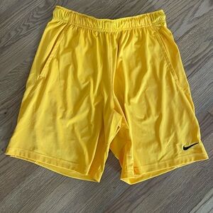 Nike Yellow Athletic Shorts
